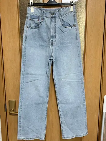 CEPO 스트레이트 데님 라이트 블루 하이웨스트