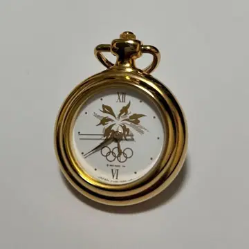 [레어, 미사용품] 나가노 올림픽 회중시계 골드 1998 SEIKO