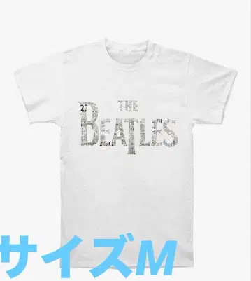 THE BEATLES 로고 프린트 T셔츠 화이트 M