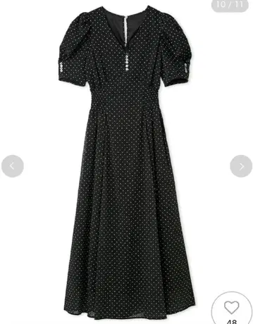 [신상] FRAY I.D 퍼프 슬리브 도트 원피스