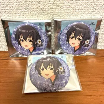 아이돌 마스터 아사쿠사 레이스 기모노 글리터 캔뱃지 3개 후지와라 하지메