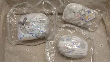 화이트와 그레이 반짝반짝 스퀴즈 세트