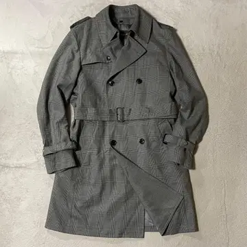 폴 스튜어트 영국풍 글렌체크 패턴 트렌치코트 L 컨디션 최상 라이너