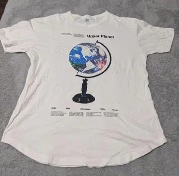 그라니프 graniph 지구본 디자인 티셔츠 M