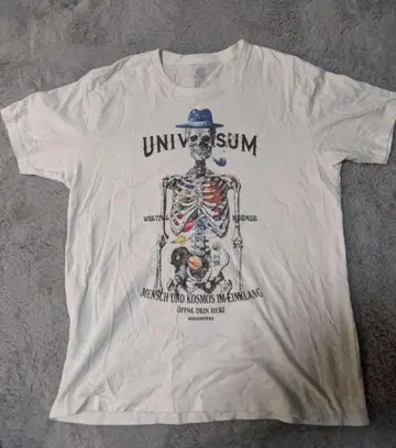 graniph 스페이스 스컬 T셔츠 화이트 그라니프 L