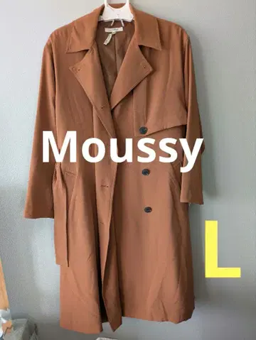 Moussy 브라운 트렌치코트 허리 벨트 포함 L