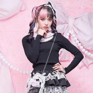 AVENCHUMU 새틴 블라우스 리본 주얼 니트탑