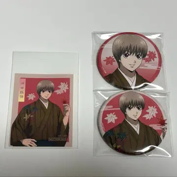 은혼 요시와라 대염상 로프트 캔뱃지 특전 스티커 오키타