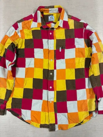 DUKE BOYD 컬러풀 체크 무늬 긴팔 셔츠