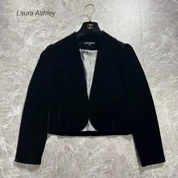 로라 애슐리 볼레로 실크 9 벨벳 숏 자켓 블랙