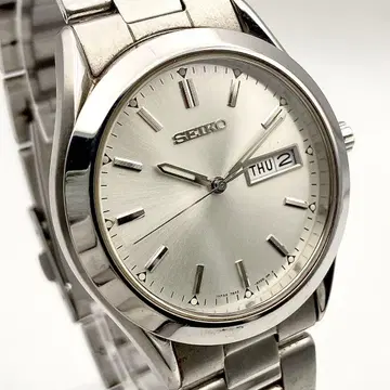 [ 작동 ] SEIKO 7N43-9080 쿼츠 남성용 손목시계 실버