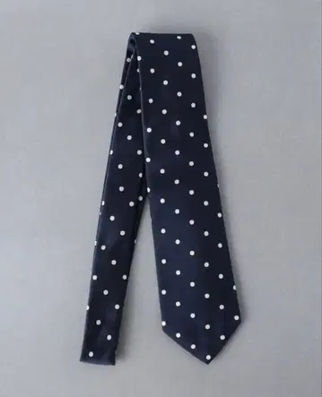 UNITED ARROWS 네이비 도트 넥타이 실크 100%
