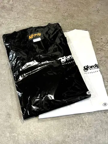 미사용 goro's 티셔츠 블랙 화이트 M 2세트 고로즈 가슴 포켓 셔츠