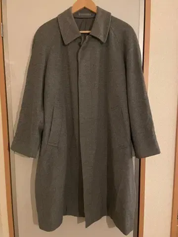 캐시미어 60% 혼방 그레이 발마칸 코트 (스텐카라 코트) 일본제