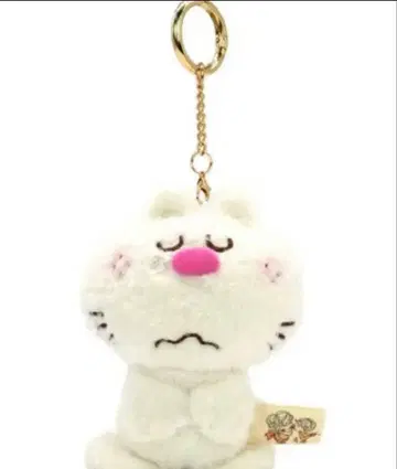 미즈모리 아도 마스코트 고양이 키체인 화이트 봉제 인형