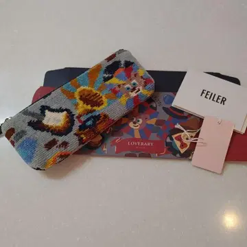 FEILER 컬러풀 자수 파우치 약 22cm