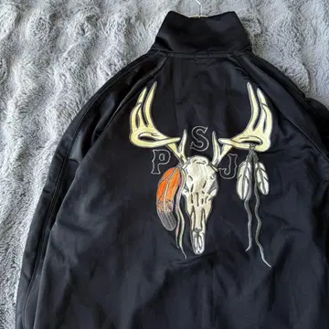 Paul Smith PSJ 자수 블랙 저지 XL 트랙 자켓 블랙