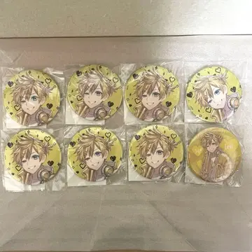 [ 낱개 판매 가능 ] 카가미네 렌 글리터 캔뱃지 8개 라쿠텐 컬렉션