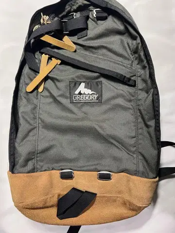 컨디션 최상 GREGORY 은색 택 데이팩 차콜 그레이 하의 가죽