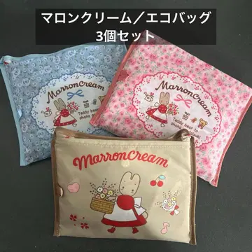 [ 마론 크림 / 빅 에코백 ] 나일론 백 꽃무늬 산리오 캐릭터