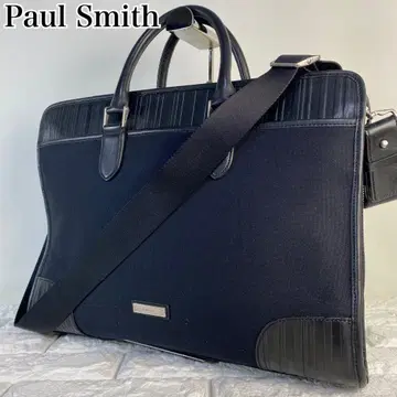 폴스미스 비즈니스백 2WAY 캔버스 x 가죽 로고 A4 수납 가능