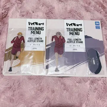하이큐 미야 오사무 미야 아츠무 전신 아크릴 스탠드 트레이닝 메뉴