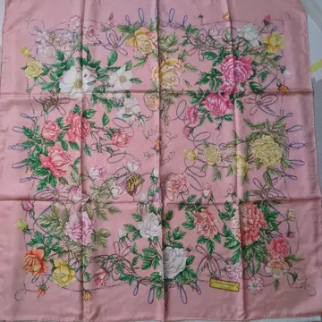 헌팅턴 월드 실크 스카프 핑크