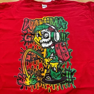 WANIMA GILDAN XL 레드 그래픽 티셔츠
