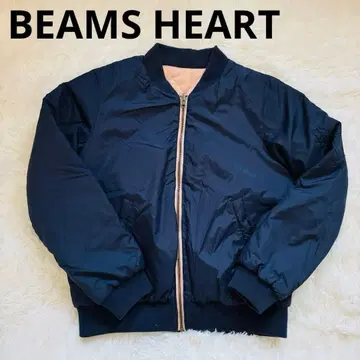 BEAMS HEART 빔즈 하트 리버서블 블루종 MA-1 네이비