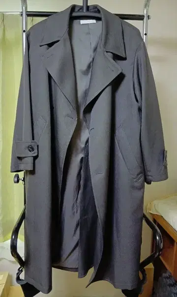 WYM LIDNM 미니멀 와이드 트렌치 코트 그레이 S