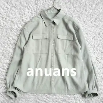 25SS 아뉴앙스 더블 새틴 볼륨 슬리브 블라우스 민트