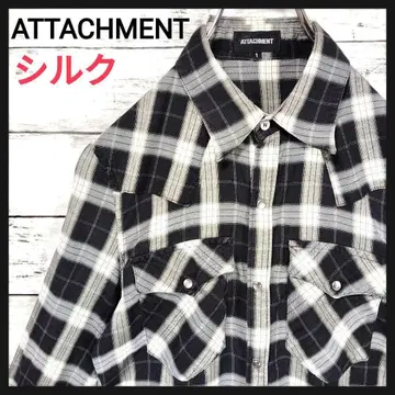 [실크] 어태치먼트 컷오프 옴브레 체크 웨스턴 셔츠 일본제