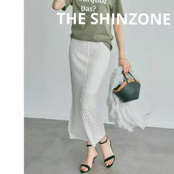 THE SHINZONE 패치워크 니트 스커트