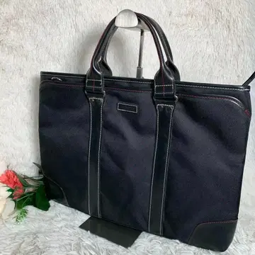 새상품급 marie claire homme 비즈니스 백 블랙 캔버스