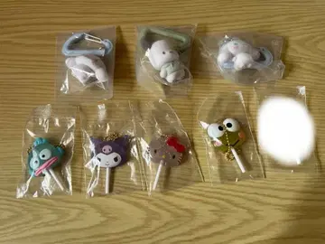 산리오 컬러풀 캔디 참, 컬러풀 카라비너 마스코트 참 8개