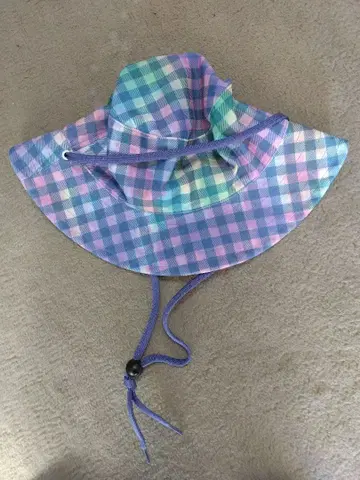 새상품급 OVERRIDE 깅엄 체크 패턴 아웃도어 햇