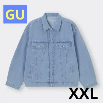 장기 보관 미사용품 GU 데님 오버 사이즈 자켓 XXL 사이즈