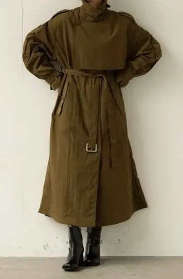 봄맞이 hinari 히나리 와셔 트렌치코트 카키 M