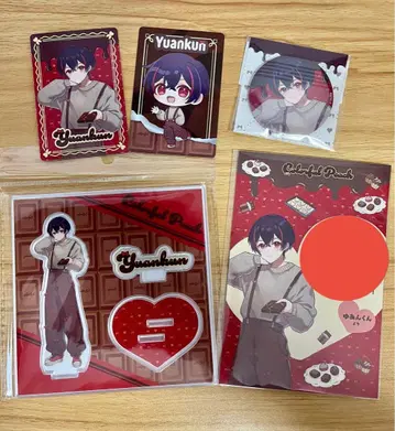 컬러풀 피치 유안군 아크릴 스탠드 캔뱃지 카드 메시지 카드