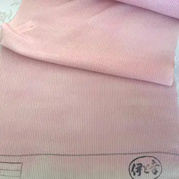 무지 기모노 옷감 순수 실크 핑크 그라데이션