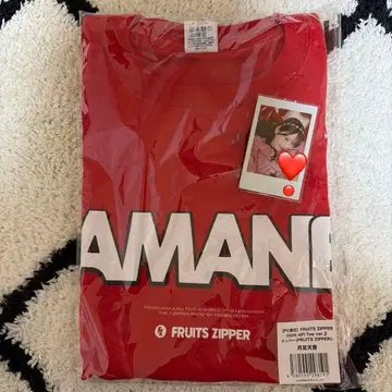 츠키아시 아마네 T셔츠 생일 폴라로이드 FRUITSZIPPER