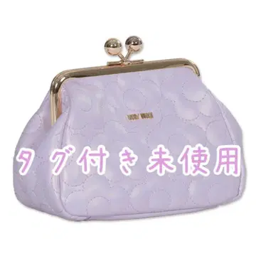 MARY QUANT 퀼트폼 데이지 가마로 파우치 라일락 퍼플