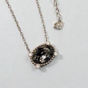 스와로브스키 로제트 미니 다크 목걸이 대형 크리스탈