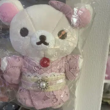 코리락쿠마의 두근두근 트립 봉제 인형 레이스 기모노