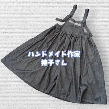 핸드메이드 작가 츠바키코 씨 살로펫 원피스 점프수트 코튼 데님