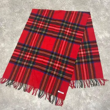 Johnstons 존스턴스 타탄 체크 머플러 대형 스톨