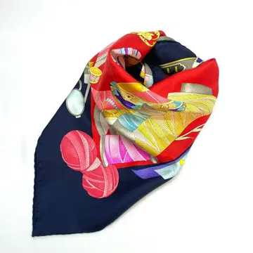 Y601-187 레오나르 실크 스카프 꽃무늬 실크 100%