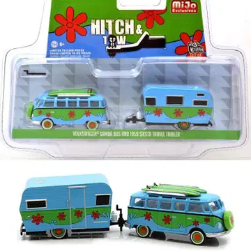 폭스바겐 삼바 버스 & 1959 샤스타 트래블 트레일러
