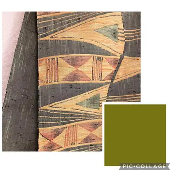 [색상 주의] 니시진 비단 주라쿠 오비 기타야마 카스리 나고야 오비