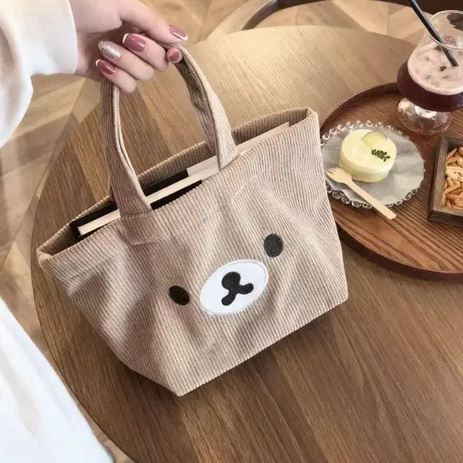 리락쿠마 골덴 가방